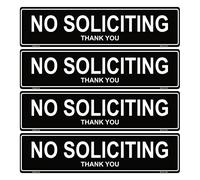 Haobase Lot de 4 autocollants « No Soliciting » en vinyle - 20,3 x 5,1 cm