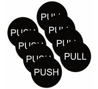 Haobase Lot de 4 paires de plaques de porte autocollantes en vinyle 7 x 7 cm