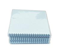 Haobase Lot de 50 chiffons de nettoyage pour bijoux en argent sterling, or, platine (bleu)