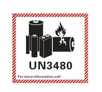 Haobase Lot de 50 étiquettes autocollantes UN3480 pour le transport de batterie lithium-ion 110 x 120 mm
