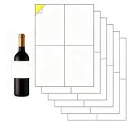 HAOBIN 132 pièces Étiquette de vin Vierge 105*148mm/105*99mm/74*70mm Autocollant d'étiquette pour Bouteilles Étiquette autocollante pour bouteille de vin,autocollant imprimable (blanc, 105*148.5mm)