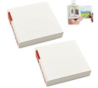 HAOBIN 2 pièces Carnet d’aquarelle Carnet de croquis aquarelle 8x8 cm Mini kit de voyage pour aquarelle Carnet Convient aux peintres, artistes, étudiants et peintres amateurs (2)