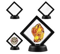 HAOBIN 4 PièCe Cadre Flottant Support Titulaire Cadre Flottant Transparent Bijoux BoîTe Vitrine à Suspension Supports De PréSentation Flottants Pour Affichage Anneau Pendentif Bracelet(4)