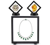 HAOBIN Cadre Flottant Support Titulaire Grand Cadre Flottant Transparent Bijoux BoîTe Vitrine à Suspension Supports De PréSentation Flottants Pour Affichage Anneau Pendentif Bracelet Bijoux (B)