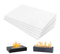 HAOBIN Laine de Céramique pour Cheminée Éthanol D'éponge de Laine Céramique pour Foyer de Table éponge en céramique pour cheminée au bioéthanol, cheminée de Table intérieure (5 pcs, 300x200x5mm)