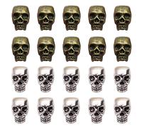 HAOBIN Perles de Crâne pour Couteau Longe - Charme de Tête de Mort - Accessoires pour la Fabrication de Bracelets et Colliers DIY