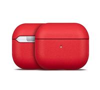 Haobobro Nappa Leather Case - Étui en Cuir pour AirPods 3 - Fabriqué à la Main avec du véritable Cuir - Housse Coque AirPods 3 génération - Cover Protection AirPods 2021 - Rouge