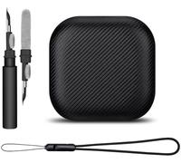 Haobobro SHOKZ OpenFit Étui de protection en cuir synthétique avec kit de nettoyage et dragonne pour casque Shokz OpenFit, noir