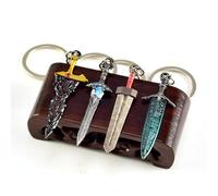 haobook Porte-clés Mini Combo Black Blade Sword d'Elden Maliketh 2,36 in entièrement en métal Cadeau de Collection décoration de Sac à Dos sur Le thème du Jeu Cadeau Parfait pour Les Joueurs