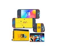 HAOBUY Autocollant Sticker Skin de Protection pour Nintendo Switch OLED Pokémon-Jaune G