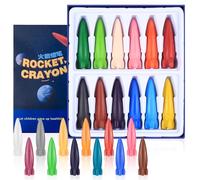 HaoChen 24 Pcs Crayons et Cire pour Enfants, Couleurs Crayons de Couleur, Fournitures Scolaires
