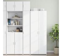 HaoChrymec Armoire Haute étroite en Bois d'ingénierie, Meuble de Rangement Multifonction, Commode Cuisine, Buffet Salle à Manger, bahut Salon, 30 x 42.5 x 225 cm, Blanc