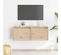 HaoChrymec Armoires Murales with Pin Massif, Design Pratique, Meuble Haut Salle de Bain, Armoire Murale Salle de Bain, Armoire de Rangement, 2 Pièces, 45 x 30 x 35 cm