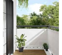 HaoChrymec Brise-Vue de Balcon en Polyester Oxford, Blanc, 90 x 800 cm