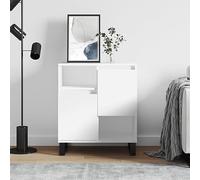 HaoChrymec Buffet Blanc avec 2 Portes et 3 tiroirs, Meuble de Rangement en Bois d'ingénierie, Buffet Salle à Manger, bahut Salon, Commode Cuisine, 60 x 35 x 70 cm