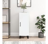 HaoChrymec Buffet Blanc en Bois Composite, Meuble de Rangement avec 3 tiroirs et Portes, Commode Cuisine, Buffet Salle à Manger, bahut Salon, 34.5 x 34 x 90 cm