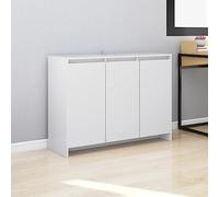 HaoChrymec Buffet Blanc en Bois, Meuble de Rangement Pratique, Buffet Salle à Manger Moderne, Commode Cuisine, bahut Salon, 102 x 33 x 75 cm, Blanc
