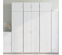 HaoChrymec Buffet Haut en Bois d’ingénierie, Meuble de Rangement avec Portes, vaisselier Salle à Manger, Armoire de Cuisine, Meuble Cuisine Rangement, 70 x 42.5 x 185 cm, Blanc