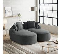 HaoChrymec Canapé Double Cloud en Chenille, Salon, Gris, 184x164x67 cm