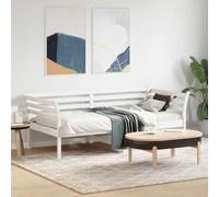 HaoChrymec Canapé-Lit, Pin Massif, Transformable avec Latte, Cadre de Lit et Canapé Lit, pour Chambre et Salon, Blanc, 75x190 cm