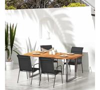 HaoChrymec Chaise de Jardin Extérieur, 4 Pièces en Acier et Textilène, Design Confortable avec Rembourrage, Structure Robustes, Fauteuils Jardins Exterieur,Couleur Noir, 51 x 66 x 88 cm