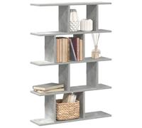 HaoChrymec Étagère Cube with Bois à Base de Bois, Design Pratique, 12 Compartiments, Étagère Murale, Étagère Cuisine, Bibliothèque Murale, pour Salle de Bain, Gris Béton, 70 x 18 x 100 cm