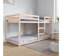 HaoChrymec Lit Superposé, 90x200 cm en Pin Massif, Lit Mezzanine avec Barrières de Sécurité, Design Espace Optimisé, pour Chambre d'enfants, Chambre d'Adulte, Blanc Naturel, 205.5 x 95.5 x 112 cm