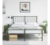 HaoChrymec Tables de Chevet, Lot de 2, Vert Olive, Acier Laminé à Froid, Meuble de Rangement avec Porte et Poignée, Table de Nuit Moderne, Commode Chambre, 34.5 x 39 x 44 cm