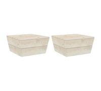 HaoChrymec Tables de Jardin 2 pièces 60x60x30 cm en Bois d'épicéa imprégné, Design modulaire, Table Jardin extérieur, Table Basse extérieur, pour Jardins et terrasse, Marron