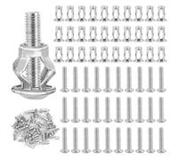 Haocjanc 30 Pièces M5*25mm Chevilles Métalliques, Écrou Pétale Galvanisées, Assortiment Vis à Expansion, Visserie Inox pour La Fixation Du Bois, Du Placoplâtre, Des Tôles D'aci