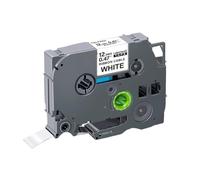 HAOCNC 1PK TZeFX231 Compatible 6 9 12 18 24mm Ruban d'identification Flexible TZe FX231 TzeFX221 FX211 FX631 Fabricant d'étiquettes(Black on White)