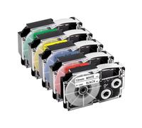 HAOCNC 3/5PK 9/12mm XR12WE Compatible avec Les Fournitures d'imprimante KL-60 KL-60SR KL-100 Compatible avec numéro de pièce XR-12WE XR-12YW XR-9WE XR-9YW XR-12X XR-9X(5PK 5Mixed Colors)