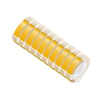 HAOCNC Bande de gaufrage 3D 9MM, 10 pièces, Compatible avec E101 12965 1540 1610, Machine à écrire Manuelle, Fabricant d'étiquettes, Fournitures d'imprimante à Bande DIY(Yellow)