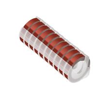 HAOCNC Bande de gaufrage 3D 9MM, 10 pièces, Compatible avec E101 12965 1540 1610, Machine à écrire Manuelle, Fabricant d'étiquettes, Fournitures d'imprimante à Bande DIY(Maroon Red)
