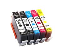 HAOCNC Cartouche d'encre 178 XL 178XL, Compatible avec B109 B110 B210 C309 C310 C410 D5463 D5460 D5468 5510 5515 6510 7510 B109a B109n B110(1SET(5PC))