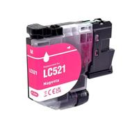 HAOCNC Cartouche d'encre LC521 521, Compatible avec imprimante DCP-J1260W DCP-J1310DW DCP-J1313DW DCP-J1360DW J1460DW(1PC Magenta)