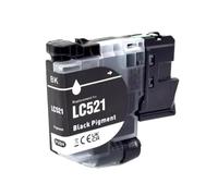 HAOCNC Cartouche d'encre LC521 521, Compatible avec imprimante DCP-J1260W DCP-J1310DW DCP-J1313DW DCP-J1360DW J1460DW(1PC Black)