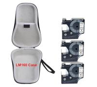 HAOCNC Étui Rigide Compatible avec LabelManager 160 280 imprimante d'étiquettes Portable LM160 étiqueteuse Facile à Transporter boîte de Rangement(Case-3PK Labels)