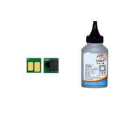 HAOCNC Puce et Poudre de Toner W1350A W1350X 1.1K 2.4K, compatibles avec Les Fournitures d'imprimante M209dw MFPM234dw M234sdn M234sdw(1set W1350A BK 1.1K)