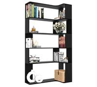 HaodaCulture Bibliothèque à 5 étagères, Étagère d'angle, Étagère de Rangement pour Livres, Étagère de Bureau, Bibliothèque sur Pied pour Salon, Chambre à Coucher, Bureau 90x48x169 cm