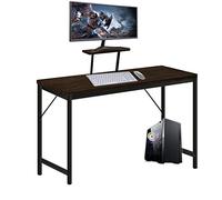 HaodaCulture Bureau d'Ordinateur, 100x50x75cm, Petit Bureau Ordinateur, Poste de Travail Informatique avec Support Ergonomique Table de Gaming avec Porte-gobelet, Crochet pour Écouteurs (Style 7)
