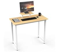 HaodaCulture Bureau d'Ordinateur avec Support, 100x50x75cm, Poste de Travail Informatique, Table de Gaming avec Porte-gobelet, Crochet pour Écouteurs,Cable Management,Gaming Porte Manette (Style 11)