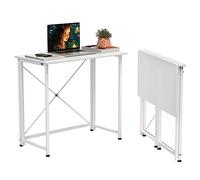 HaodaCulture Table de Bureau Pliante, 80x45.5x74 cm, Bureau Pliant pour Petits Espaces, Petit Table d'Ordinateur, Informatique pour Travailler à Domicile, Étudier