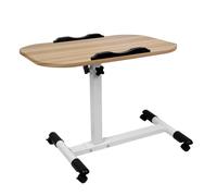 HaodaCulture Table de Lit a Roulette,Bureau Debout Mobile réglable en Hauteur de 61-96cm avec 4 roulettes,pivotante à 360° roulettes verrouillables Table pour Ordinateur pour Salon (Style 6)