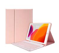 HAODEE Étui pour iPad Air 4 11,9 pouces coque magnétique mince avec clavier et souris Bluetooth Touchpad (couleur : rose, taille : mini 6)