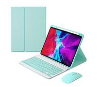 HAODEE Étui pour iPad Air 4 11 pouces avec porte-crayon Bluetooth souris clavier étui A2072 A2316 A2324 A2325 (couleur : BFHK LGreen N souris, taille : Pro 10.5 Air 3)