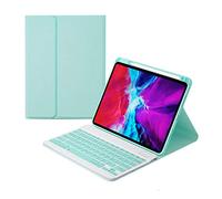 HAODEE Étui pour iPad Air 4 11 pouces avec porte-crayon Bluetooth souris clavier étui A2072 A2316 A2324 A2325 (couleur : BFHK LGreen, taille : Pro 11 2018 2020)