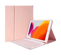 HAODEE Étui pour iPad Air 4 11 pouces avec porte-crayon Bluetooth souris clavier étui A2072 A2316 A2324 A2325 (couleur : Q rose, taille : Pro 11 2018 2020)