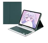 HAODEE Étui pour iPad Air 4 11 pouces avec porte-crayon Bluetooth souris clavier étui A2072 A2316 A2324 A2325 (couleur : Q DGreen, taille : Air 4 10.9 2020)