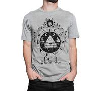HAODI Bill Cipher Gravity Falls Art T-T-Shirts à Manches Courtes, Cotton Tee(Large)